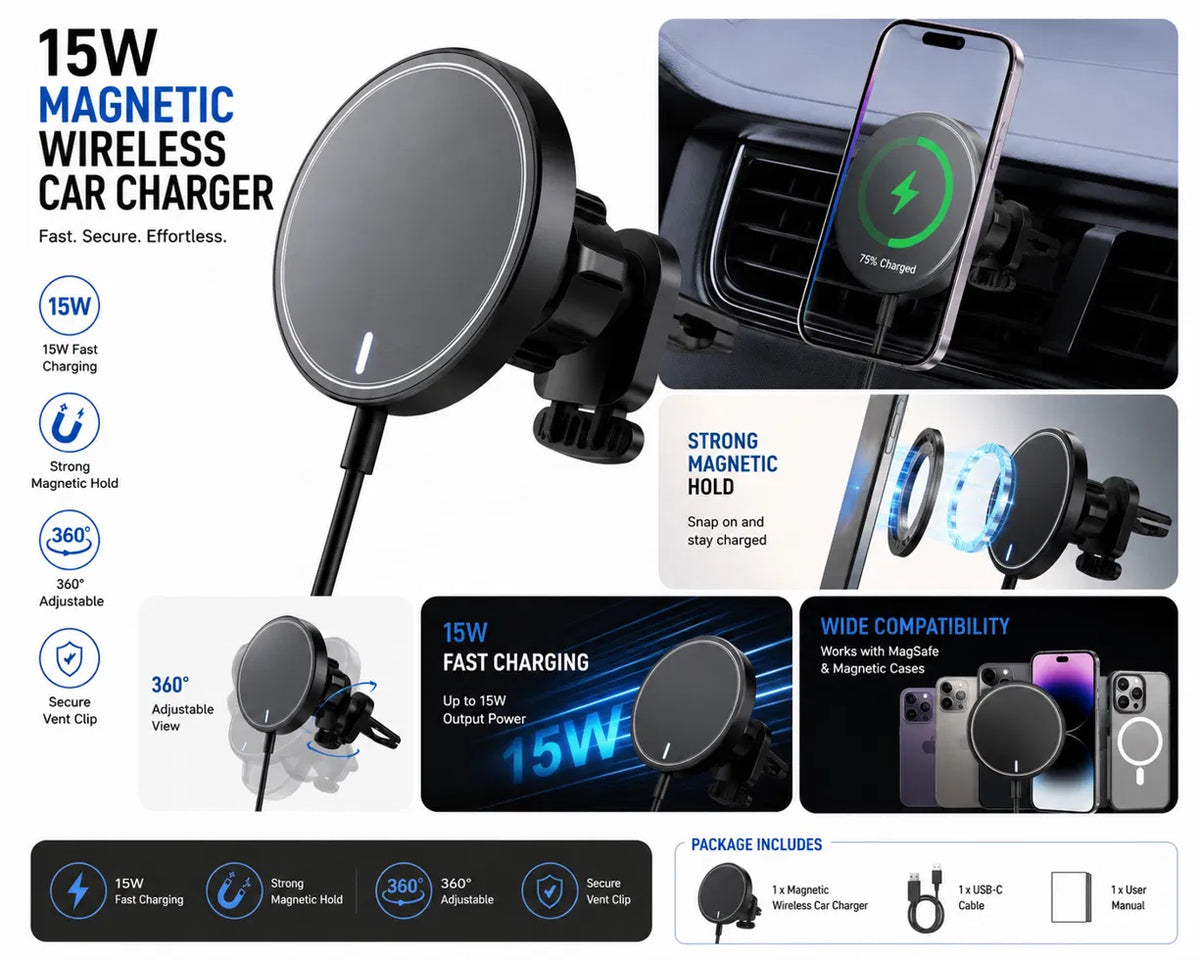 3-in-1 Premium Aluminum Wireless Charging Station